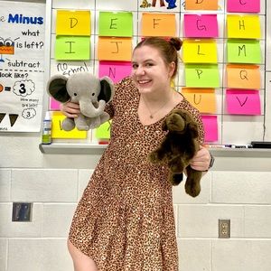 Leopard print pink dress